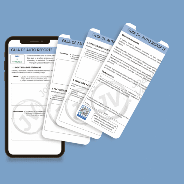Plantilla de autoreporte para organizar rutinas y evaluar el bienestar emocional